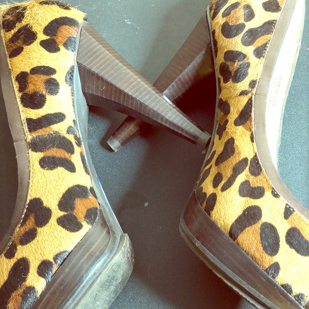 Michael Kors Faux Fur Peep Toe Shoes